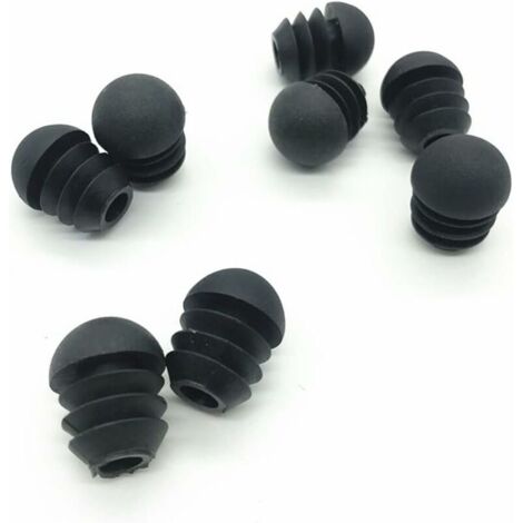 Bouchons En Caoutchouc Silicone Noir 90mm - Gaine Protection Embouts Ronds