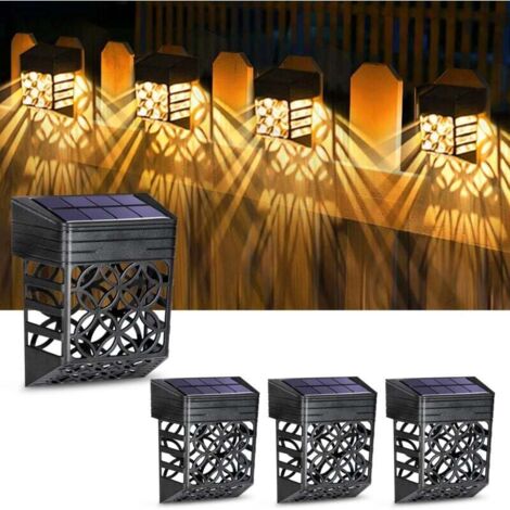 4 Pièces Lampe Solaire Extérieur Jardin IP54 Étanche Blanc Chaud Motif LED extérieur Pour Jardin Terrasse Cour Pelouse Al (1/3)