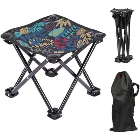 Tabouret Pliable Miaomiao – Léger, Compact, Supporte 220 Kg, Idéal Camping Et Plage