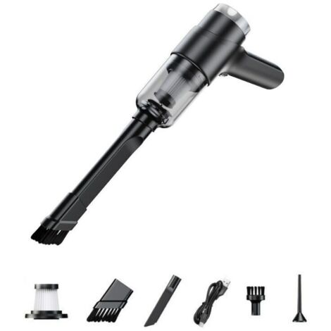 Aspirateur à Main sans Fil, 4 in1 Aspirateur Voiture, Mini USB-C Aspirateur de Voiture Puissant 6500Pa, Rechargeable Légère avec F (1/4)