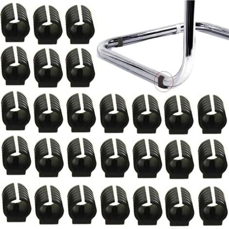 32pcs Patin Pied Chaise Tube Embout Tampon Capuchon Bouchon Protection Plancher Meuble Forme U En Plastique Chaise Casquettes,Cha (1/4)