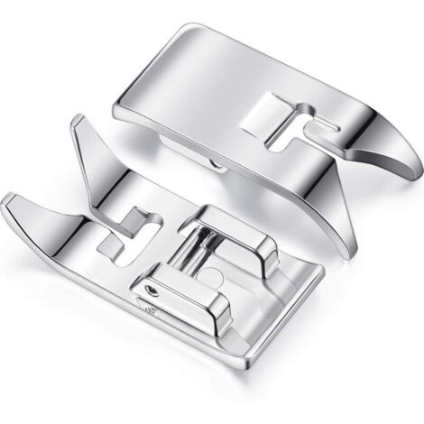 Pièces Pied-de-biche pour Machine à Coudre Pied pour Point Droit Pied Universel Zig Zag pour la Plupart des Machines à Coudre Machines à Coudre Domestiques à Tige Basse (2 Pièces) (1/4)
