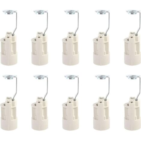 Culot pour ampoule E14 Douilles de Lampe E14 Réglables Convertisseur Douilles E14 Douille à Baïonnette Support 10 PCS (Blanc (1/4)