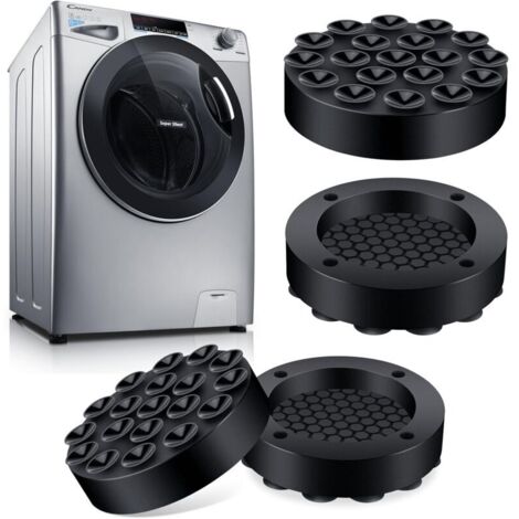 Tapis Anti Vibration Machine a Laver Universel Universel, 4 Pièces Tampon en Silicone Tapis Machine à Laver Anti Vibration pour M (1/4)