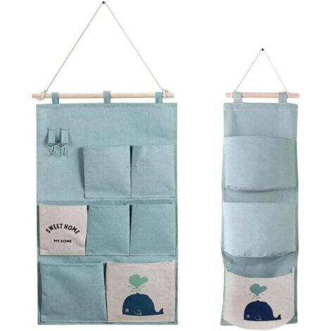 Sac de Rangement Suspendu,Tissu Porte à Suspendre Rangement Tissu Mural Placard Murale Rangement Chambre (1/4)