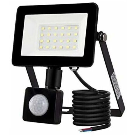 Projecteur LED extérieur 20W avec détecteur de mouvement 6500K Projecteur LED extérieur, IP66 avec lampe de sécurité à dé (1/4)