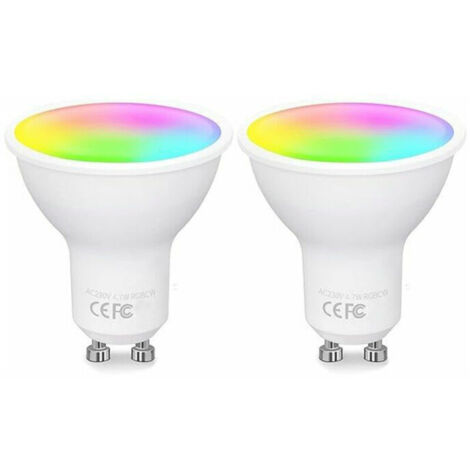 Ampoule Connectée WiFi GU10, RGBCW LED Smart Ampoule, Compatible avec Alexa/Google Home, 4.7W Equivalent à 50W Ampoule GU10 Di (1/4)