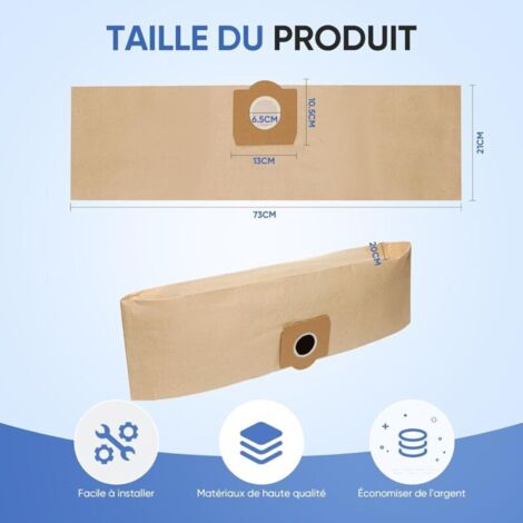 20 Sacs Aspirateur Compatibles Kärcher WD3 MV3 - Alternatives Sacs Filtrants 6.959-130.0 - Pack Économique