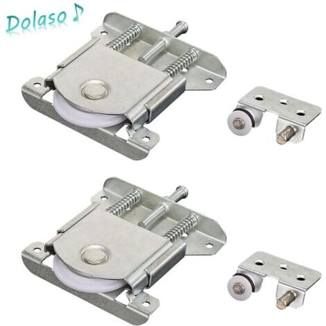 2 Paires Roulette Porte Coulissante Placard,Roulette de Coulissante,Rouleau Placard,Meubles Roues Coulissante,pour Armoires, Fenêt (1/4)
