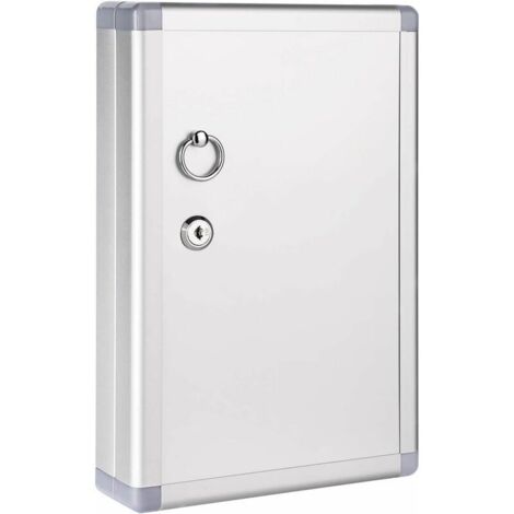 Armoire à avec 24 clés emplacements, argenté, 12.5 x 8.5 x 2.45 in (1/4)