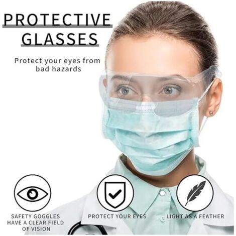 GENYED Lunettes De Protection Travail Verres Interchangeables - Lunettes Sécurité Anti-rayures Anti-buée UV400 Certifiées CE EN166