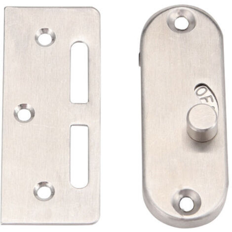 Serrure de porte coulissante à droit avec boucle de verrouillage de porte coulissante et verrou de porte de grange 1 paquet d'arg (1/4)