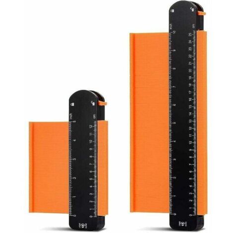 Jauge de Contour Verrouillable, 2pcs Copieur de Contour Profil, Duplication avec Fonction Réglable, Outil de Marquage du Bois (1/4)