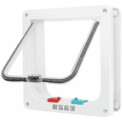 20 x 19 cm Blanc,Chatières et portes manuelles Chatière intelligente chat porte (1/4)