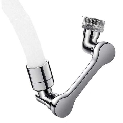 1080 Degrés Aérateur de Robinet, Mousseur robinet cuisine, Filtre économiseur d'eau, Pivotant Mousseur, 2 Modes adaptateur P (1/4)