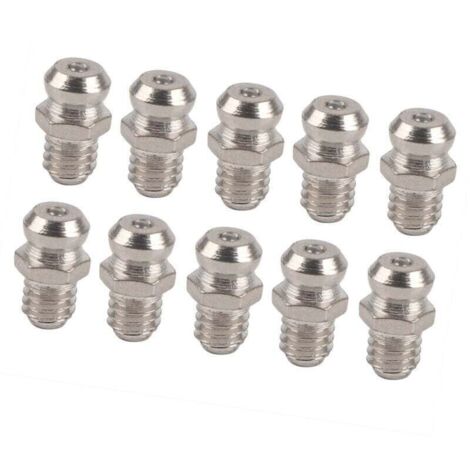 Lot de 10 embouts de rechange en métal pour pistolet à graisse, accessoires de lubrification résistants à la rouille pour (1/4)