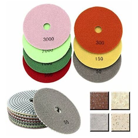 Kit De Polissage Béton/marbre 4 Tampons Céramique - Marbre Carotte Tambour - Neuf Emballé - Marque Roxx Tools