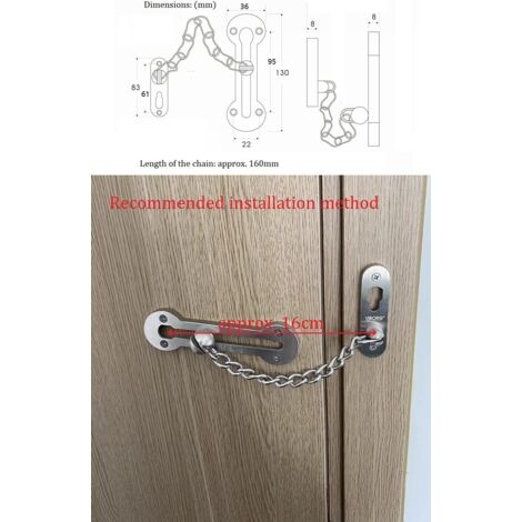 Chaîne De Porte,Porte De SéCurité En Acier Inoxydable ChaîNes