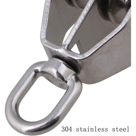 Lot De 3 Poulies De Levage En Nylon – Double Roulement Pivotant, Pour Voilier, Pont, Manutention, Traction, Résistant à L’usure