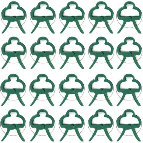 Lot de 20 pinces à plantes Kit de fixation pour tomates, roses, concombres (1/4)