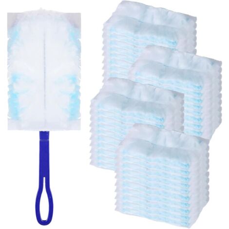 40 Pièces Recharges de Plumeau Recharges Dépoussiérantes avec 1 Poignées Plumeau Duster Recharges Anti poussière Plumeaux E (1/4)
