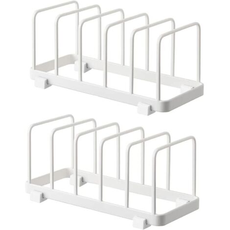 2 PiècesAssiette Organisateur, Égouttoir à Vaisselle, Supports à Assiettes, Organisateur d'Étagère à Assiettes, Rangement (1/4)