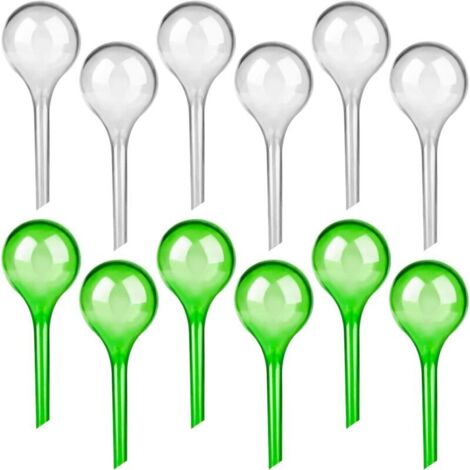 Lot de 12 Petits Globes d'Arrosage en Verre Synthétique pour Plantes d'Intérieur - Bulbes Goute à Goute Arrosage 5,1 cm de Di (1/4)