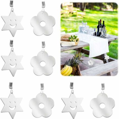 8 Pcs Nappe Nappe Lourde Poids Nappe Extérieure Nappe Lourde Poids Fleur Nappe Poids Pince (1/4)