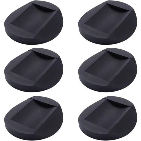 6 Pièces Patins Antidérapants en Caoutchouc, Meubles Castor Cups, Coussin de Pied de Chaise pour Tous Les Sols, Roues De Meubl (1/4)