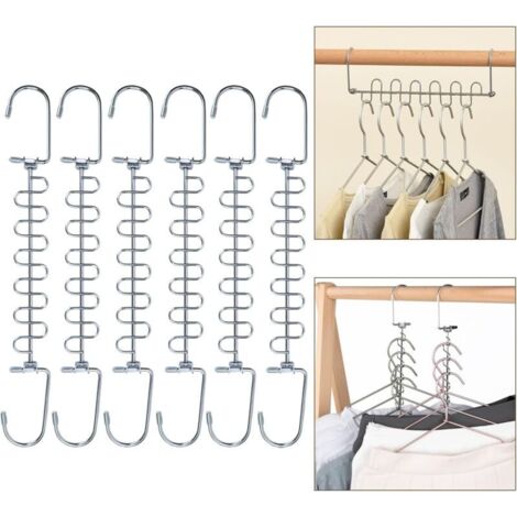 6 cintres gain de place, design compact et élégant pour manteaux, pantalons et costumes (1/4)