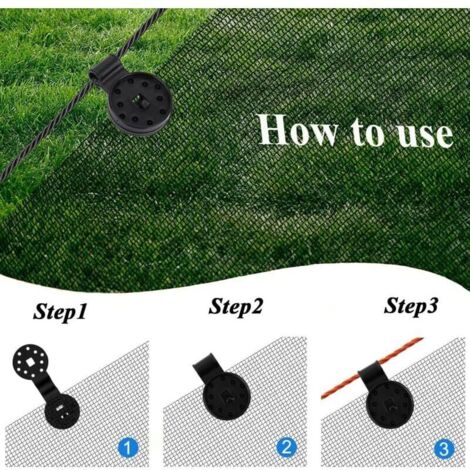 CLOTURE - GRILLAGE - PANNEAU 20 clips de fixation traités anti-UV pour CLOTURE - GRILLAGE - PANNEAU 20 clips de fixation traités anti-UV pour