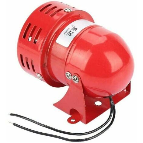 Sirène D'alarme Extérieure 220V – 120dB – Rouge – Puissante Et Neuve – Fafeicy