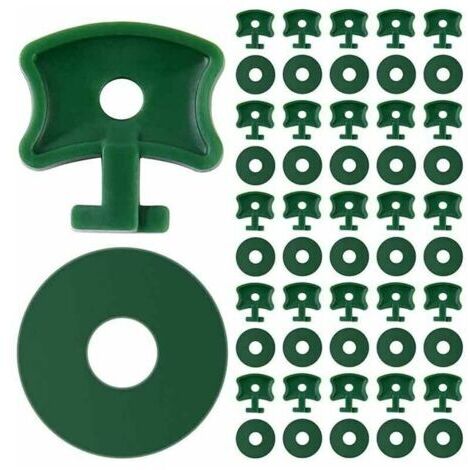 Clips en plastique pour serre avec rondelles pour sécuriser l'isolation, le filet à bulles sur serre en aluminium, ,vert, 50 clips + 50 rondelles (1/5)