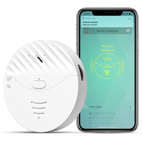 Alarme de Porte Wi Fi 130 dB avec Capteur de Vibration Alerte sur App, Sécurité Maison et Bureau à Distance