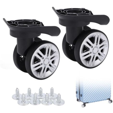 Paire de roulettes pour valise souple, roues de rechange universelles à double rangée, silencieuses et durables - Pièces de remplacement A19