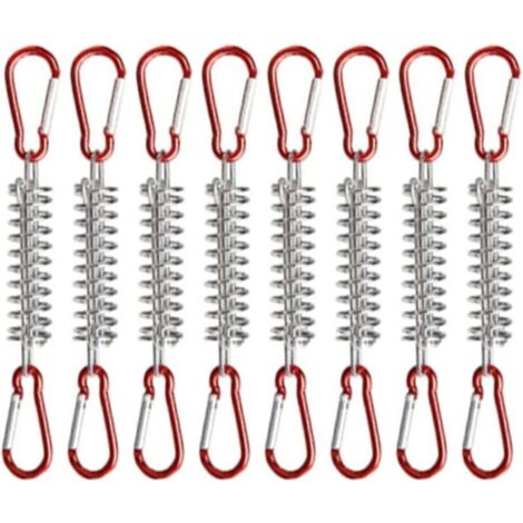 Ressorts Tension Auvent Lot de 8 Accessoires Camping avec Mousquetons pour Fixation (1/4)