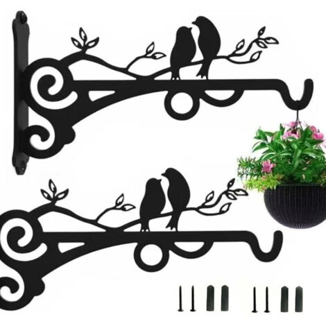 Hanging Plant Holder, 2 Pièces Supports Jardin Suspendus Cintres Pot Fleur Avec Vis 20cm Pour Lanternes, Paniers Suspendus, Cages À Oiseaux, Carillons Éoliens (1/4)