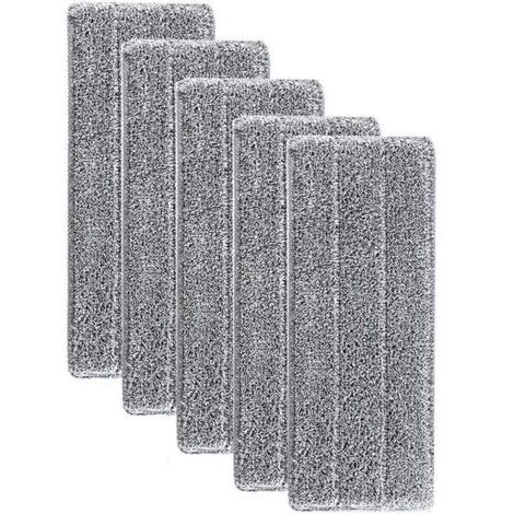 Mop Remplacement des Tampons, Super Absorbant Recharges de Tête de Vadrouille, Microfibre de Nettoyage Lavable de Pulvérisation de Balai, 33 x 12cm (5 pc) (1/5)