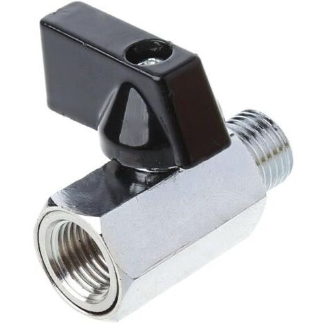 Mini vanne à Bille en Laiton 1/4 "BSP mâle à de ,Mini vanne à boisseau sphérique,Placage de cuivre complet (1/5)