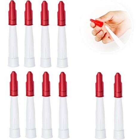 10 Pièces Ensemble de Bouchons de Buses de Calfeutrage Buses de Mastic de Rechange en Silicone Bouchons de Calfeutrage Outil d'Étanchéité (1/5)