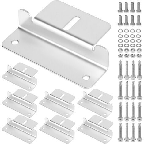 8 Pièces support Z pour panneaux solaires, supports panneau solaire avec écrous/boulons, pour camping-car et bateau (1/5)