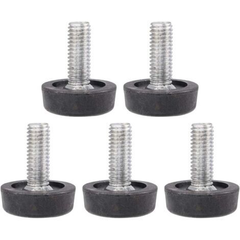 Noir M8 x 20 mm5pcs Pieds de Nivellement Meuble Réglable Pied Réglable Patin de meuble Jambe Pied de Table Chaise Base Protection Plancher (1/5)