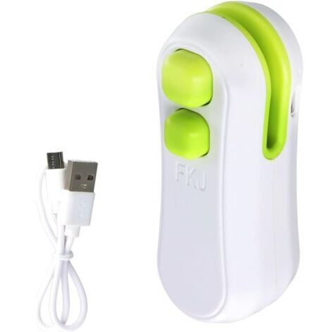 Mini Scelleuse de Sacs à Collations, Mini Scelleuse Thermique 2 en 1, Soudeuse Sac Plastique Rechargeable avec base Magnétique pour Sacs en Plastique, Collations, Sacs à Chips, Blanc (1/5)