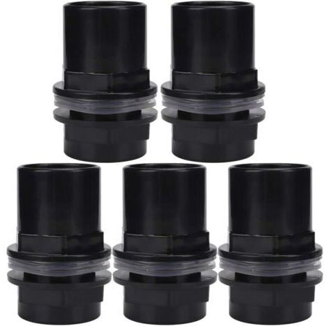 5 Pièces / Ensemble Connecteur de Tuyau D'eau D'aquarium Joint PVC Tube Droit Connecteur Réservoirs de Poissons Accessoires pour Aquarium Réservoir de Poissons(40mm) (1/5)