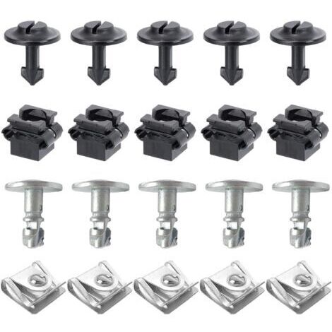 20 PCS Clips de Fixation Voiture de Protection de Soubassement, Rivet Plastique, Agrafe Carrosserie, Kit de Montage Vis Cache pour Moteur, Pièces Auto pour Audi A3 A4 A6 A8 TT (1/5)