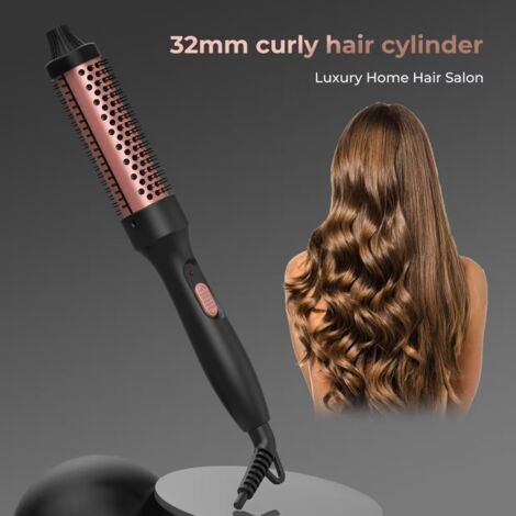 Brosse Électrique à Boucler 2 en 1 - 32mm, Curl & Lisse, Anti-Dommagement-lsw