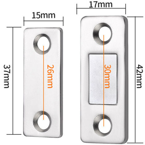 4 ensembles Loquet Magnetique Très Mince Loquets Magnétiques à Coller Aimant Fermeture Adhésif Meuble Aimant Puissant pour (1/4)