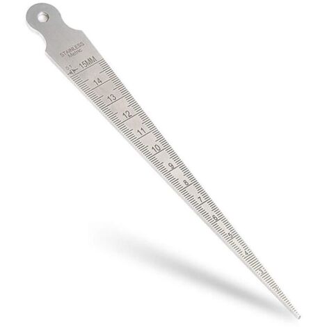 Jauge Conique 1-15mm Jauge de Soudage Palpeur Jauge d'Écartement Métrique Impérial en Acier Inoxydable Outil de Mesure et In (1/4)