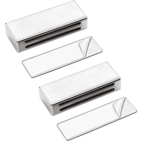 Aimant de Porte Placard Puissant Adhesif Lot de 2 Loquets Magnétiques de Porte sans Vis sans Perçage pour Placard de Cuisine (1/4)