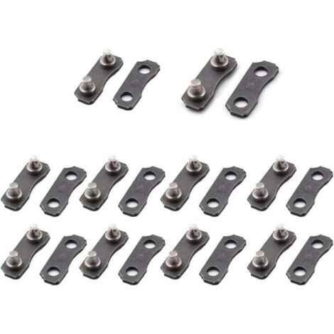 Kit de réparation de chaîne de tronçonneuse Ulisem 10 pièces pour courroies de calibre Master Link 3/8-LP, outils de calibre (1/4)